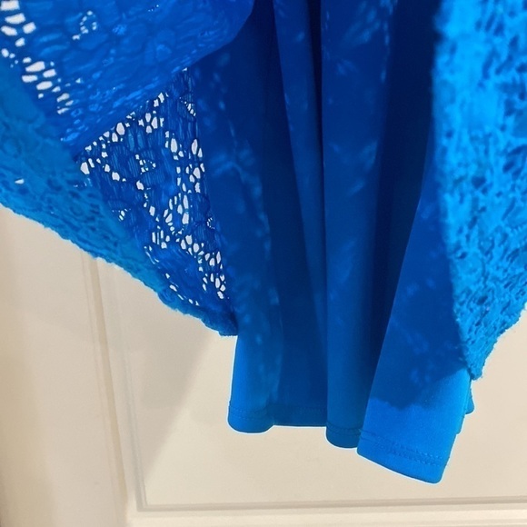 𝅺LAUNDRY by Design Blue Flower Eyelet Dress - Picture 5 of 7